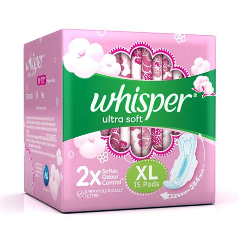 Buy Whisper Ultra Soft Sanitary Pads 15 Pieces Xl Online At Flat 18