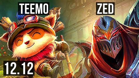 Teemo Vs Zed Top Rank 1 Teemo 1 9m Mastery 800 Games 5 4 17