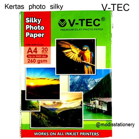 Jual Kertas Photo Silky Vtec Gr Shopee Indonesia