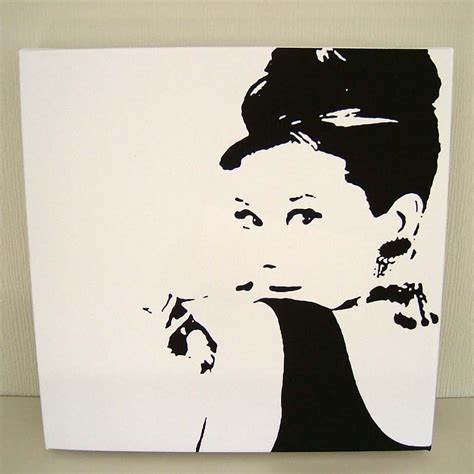 Canvas Of Audrey Hepburn Black And White 13 x by thecanvashouse