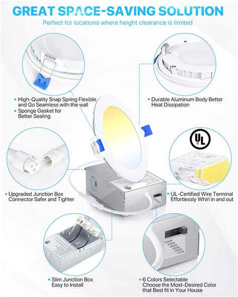 Snapklik Ensenior Pack Inch Ultra Thin Led Recessed Light