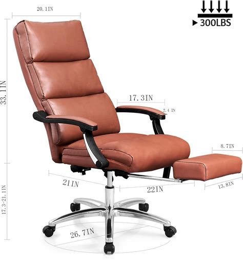 Ticova Executive Office Chair High Back Leather Office Chair with ...