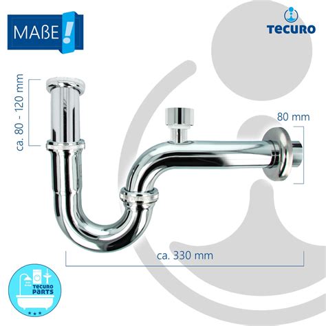 Tecuro R Hrengeruchsverschluss Siphon Mit Rohrbel Fter F R Waschbecke