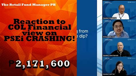 Reaction To COL Financial EMERGENCY Live Stream After PSEi CRASH PSE