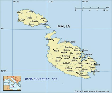 Map of Malta and geographical facts - World atlas