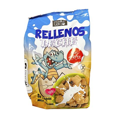 Cereal de maíz y arroz rellenos de leche sin gluten Ceridés 500 g