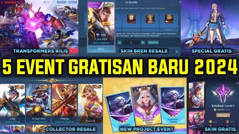 BOCORAN 5 EVENT GRATISAN MLBB 2024 EVENT TRANSFORMERS SKIN LANCE BREN