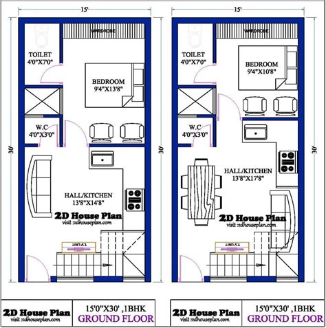 15x30 House Plan | 15 By 30 House Plan Pdf | Best 1Bhk House