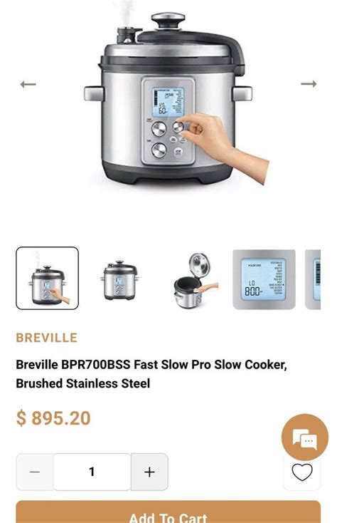 Breville Bpr Bss Fast Slow Pro Slow Cooker Brushed Stainless Steel