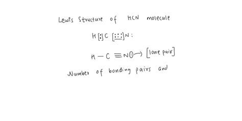 SOLVED: Below is the Lewis structure of the hydrogen cyanide (HCN) molecule: H:C â‰¡ N: Count ...