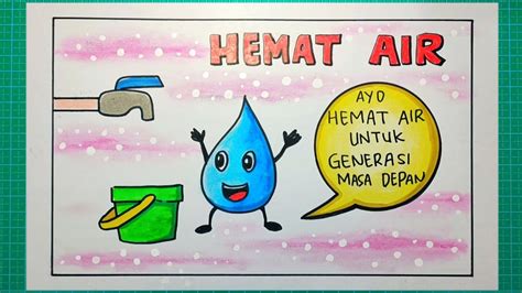 Cara Menggambar Poster Hemat Energi Air Studyhelp