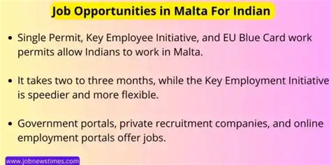 Malta Jobs For Indian Freshers A Guide To Finding Your Dream