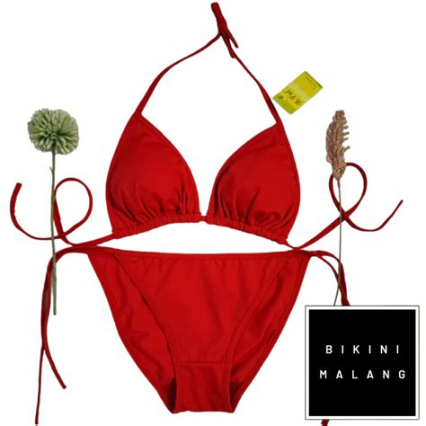 Jual Bikini Bf Tali Samping Warna Merah Cabe Seksi Shopee Indonesia