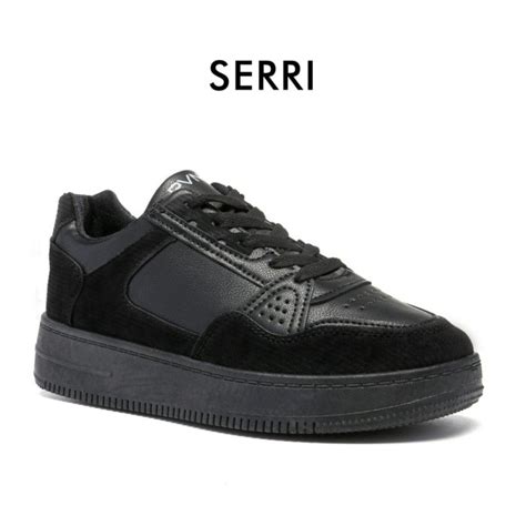 Jual Sale Pvn Serri Sepatu Sekolah Hitam Sneakers Wanita Sport