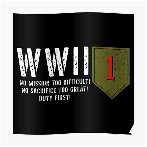 "WWII / U.S. ARMY BIG RED ONE" Poster for Sale by alt36 | Redbubble