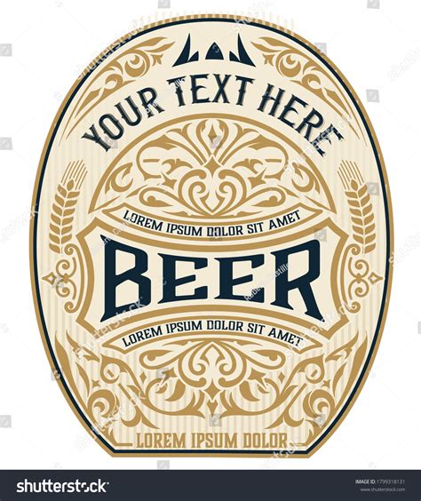 Craft Beer Vintage Label Vector Layered Stock Vector Royalty Free