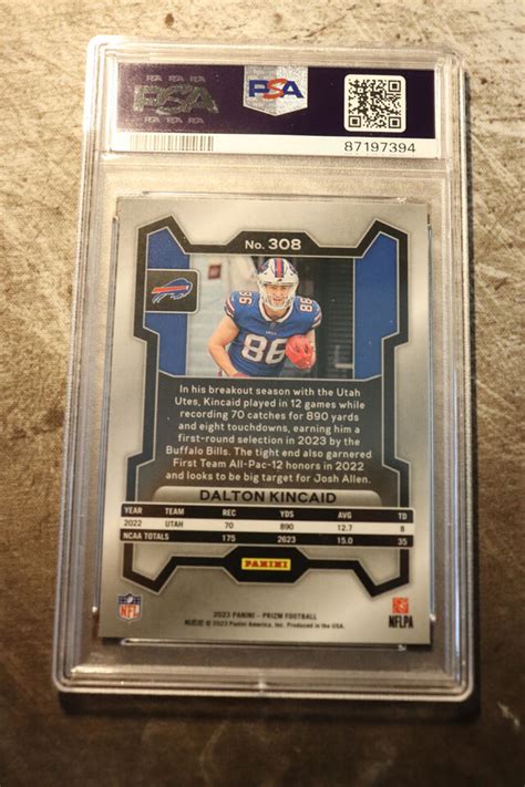 Panini Prizm Dalton Kincaid Rookie Rc Psa Ebay