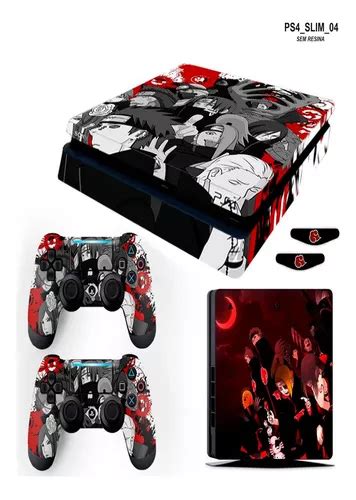 Adesivo Skin Premium Ps4 Slim Playstation 4 Akatsuki Naruto