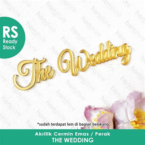 Jual Rs X Cm The Wedding Akrilik Cermin Emas Perak Mahar