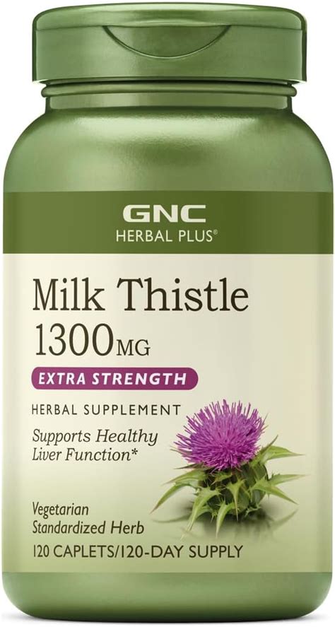 Amazon GNC Herbal Plus Milk Thistle 200mg Supports Healthy Liver