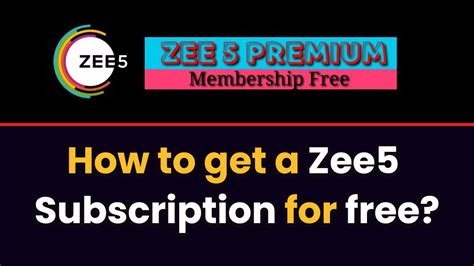 How To Get Zee5 Subscription For Free In India Zee5 OTT Platform