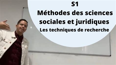 S Les Techniques De Recherche M Thodes Des Sciences Sociales Youtube