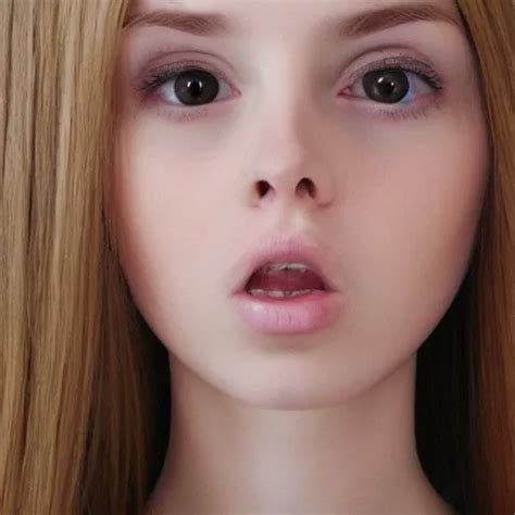 Brunette With Dyed Blonde Hair Years Old Cm Stable Diffusion