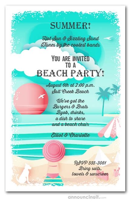 View on the Beach Summer Party Invitations