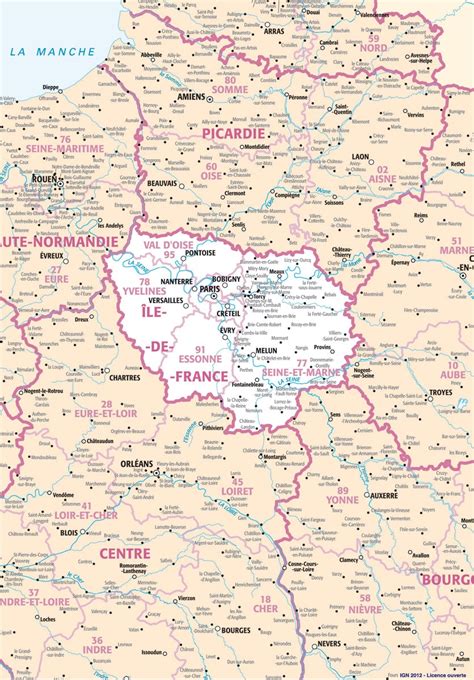 Carte Ile De France Departement Et Villes Carte