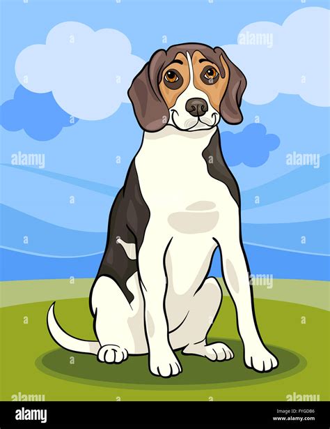 beagle dog cartoon illustration Stock Photo - Alamy