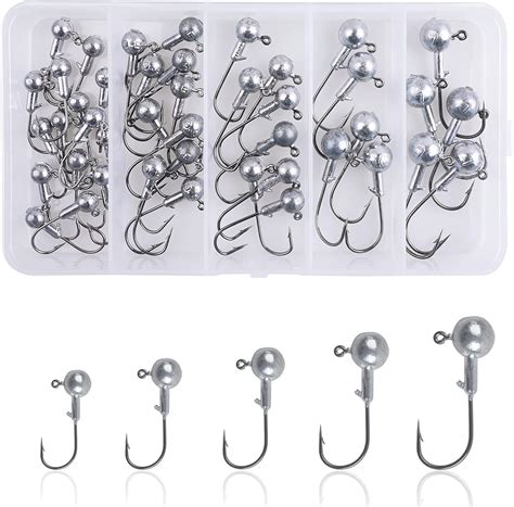 Amazon Jig Heads Fishing Hooks Kit 43PCS Crappie Jig Heads