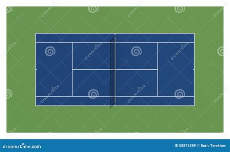 Tennis Court. US Open Tennis Stock Illustration - Image: 58575359