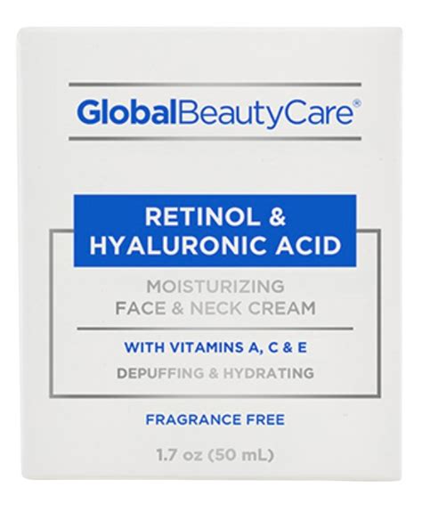 Global Beauty Care Retinol & Hyaluronic Acid Moisturizing Face and Neck ...