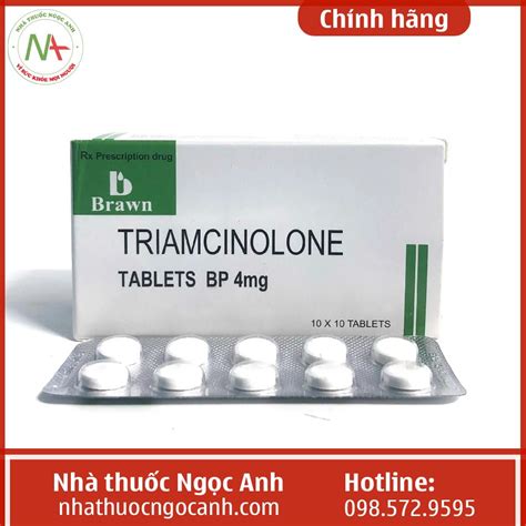 Thuốc Triamcinolone 4mg Brawn Là Thuốc Gì Mua ở đâu Giá Bao Nhiêu