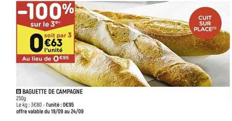 Promo Baguette De Campagne Chez Leader Price ICatalogue Fr