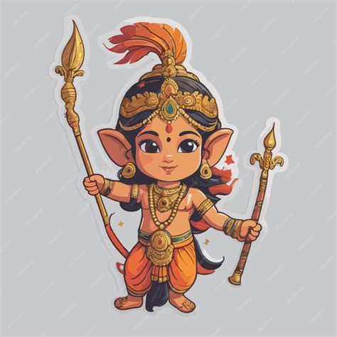 Premium Vector | Ram navami cartoon vector