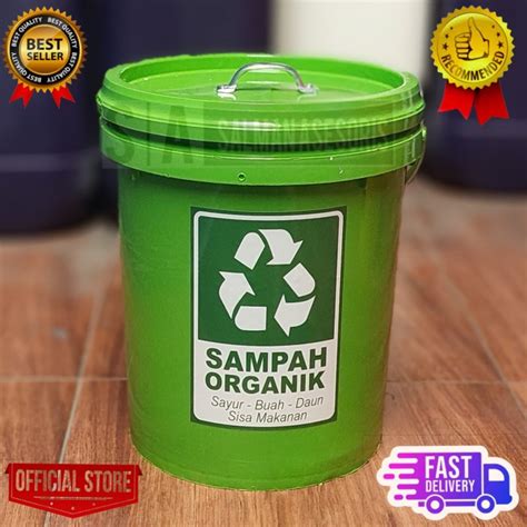 Jual TEMPAT SAMPAH PLASTIK 20 LITER ORGANIK/NON ORGANIK/B3/RESIDU/LOGAM ...