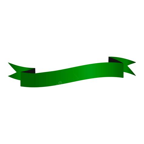 Green Ribbon Banner Minimalist Green Banner Ribbon Png And Vector