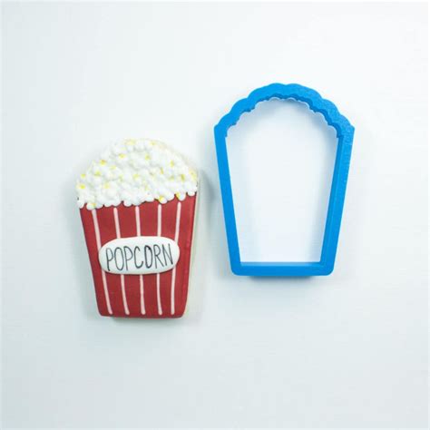 Popcorn Cookie Cutter Movie Cookie Cutters Popcorn Bag Etsy