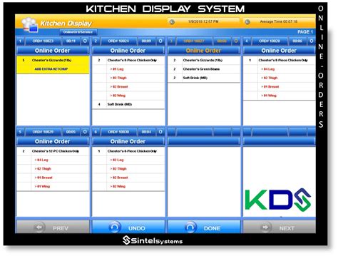 Kitchen Display Systems – Restaurant & QSR POS System – Sintel Systems ...