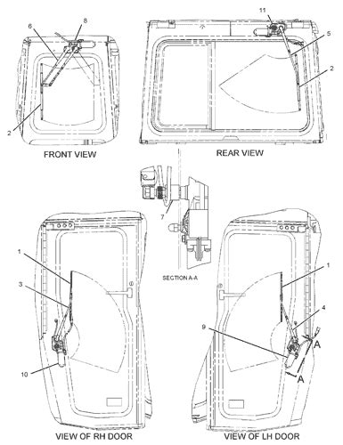 398 8458 WIPER GP WINDOW S N 9PN1 UP PART OF 189 2630 CAB AR Type 2 AN