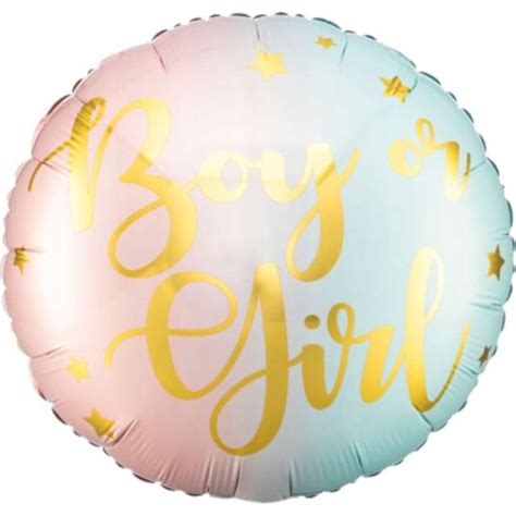 Balon Foliowy Boy Or Girl Baby Shower Narodziny Allegro Pl