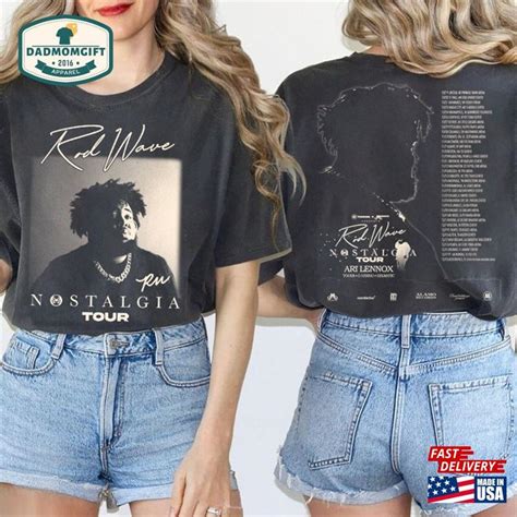 Rod Tour 2side Graphic Shirt Nostalgia 2023 90s Rap Music 2 Sides