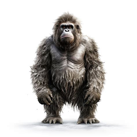 Premium Ai Image Illustration Of An Ape Standing In Front Of A White