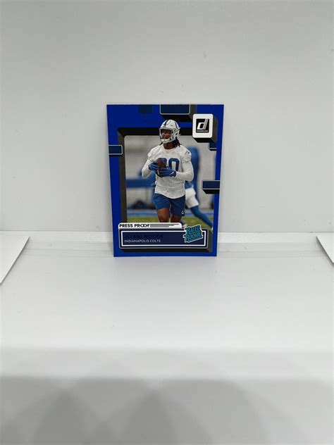 Jelani Woods 382 Indianapolis Colts Rated Rookie Blue Press Proof