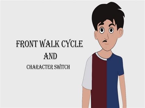 Front Walk Cycle And Character Switch Shared Files Anime Studio