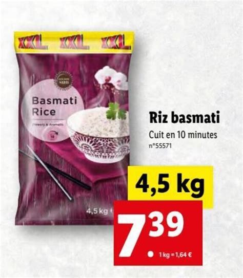 Promo Riz Basmati Chez Lidl