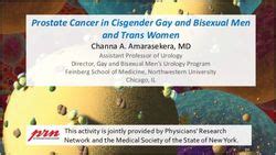 Prostate Cancer In Cisgender Gay And Bisexual Men And Trans Women