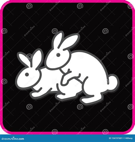 Two Rabbits Have Sex Stock Vector Illustration Of Cute 154197601