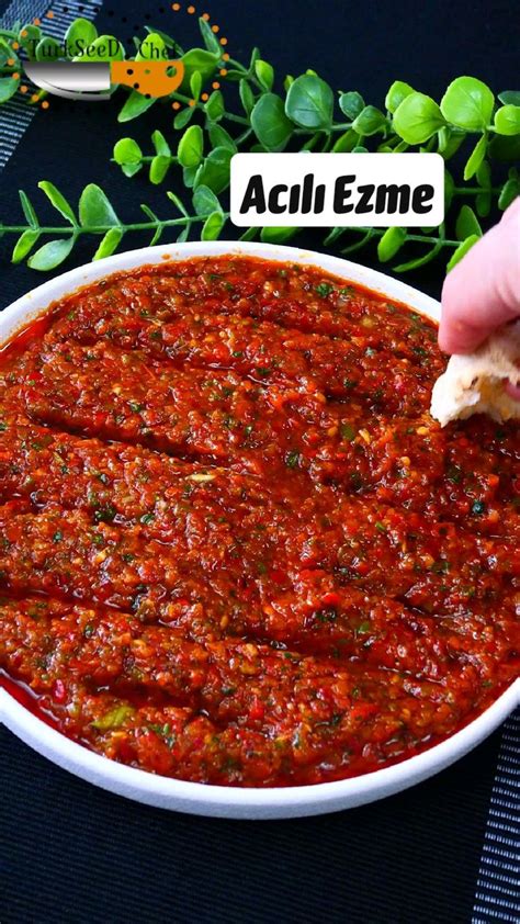 Acılı Ezme Tarif en 2024 Recette piment Recettes de cuisine Cuisine